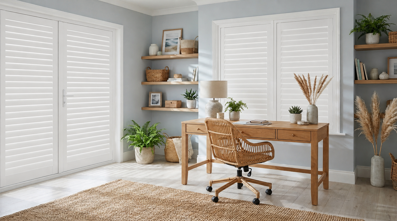 Office with shutters visualized